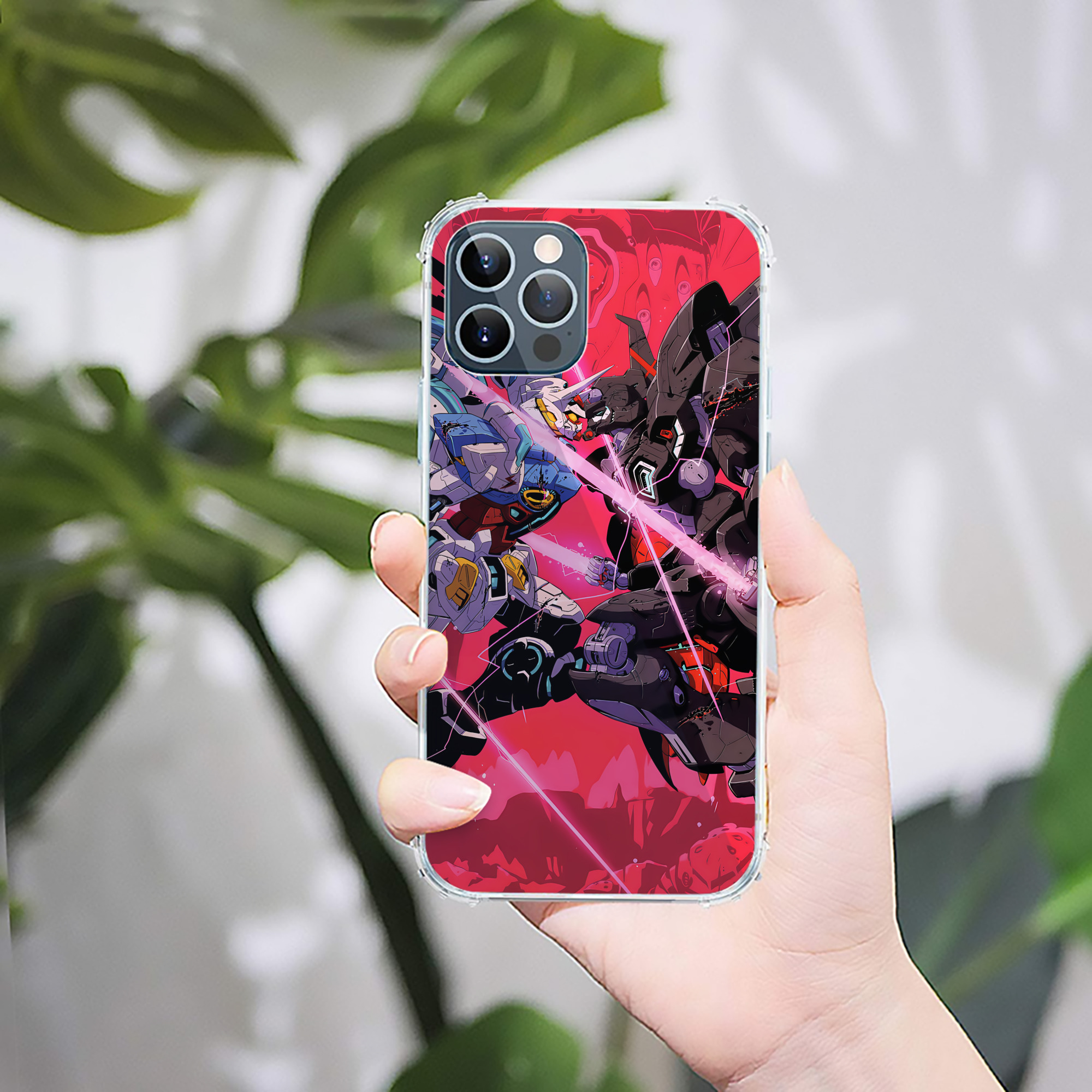 （画像用） 機動戦士ガンダム Mobile Suit Gundam 【iPhone 12シリーズ対応】透明スマホケース（クリアソフトケース）